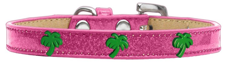 Green Palm Tree Widget Dog Collar Pink Ice Cream Size 20